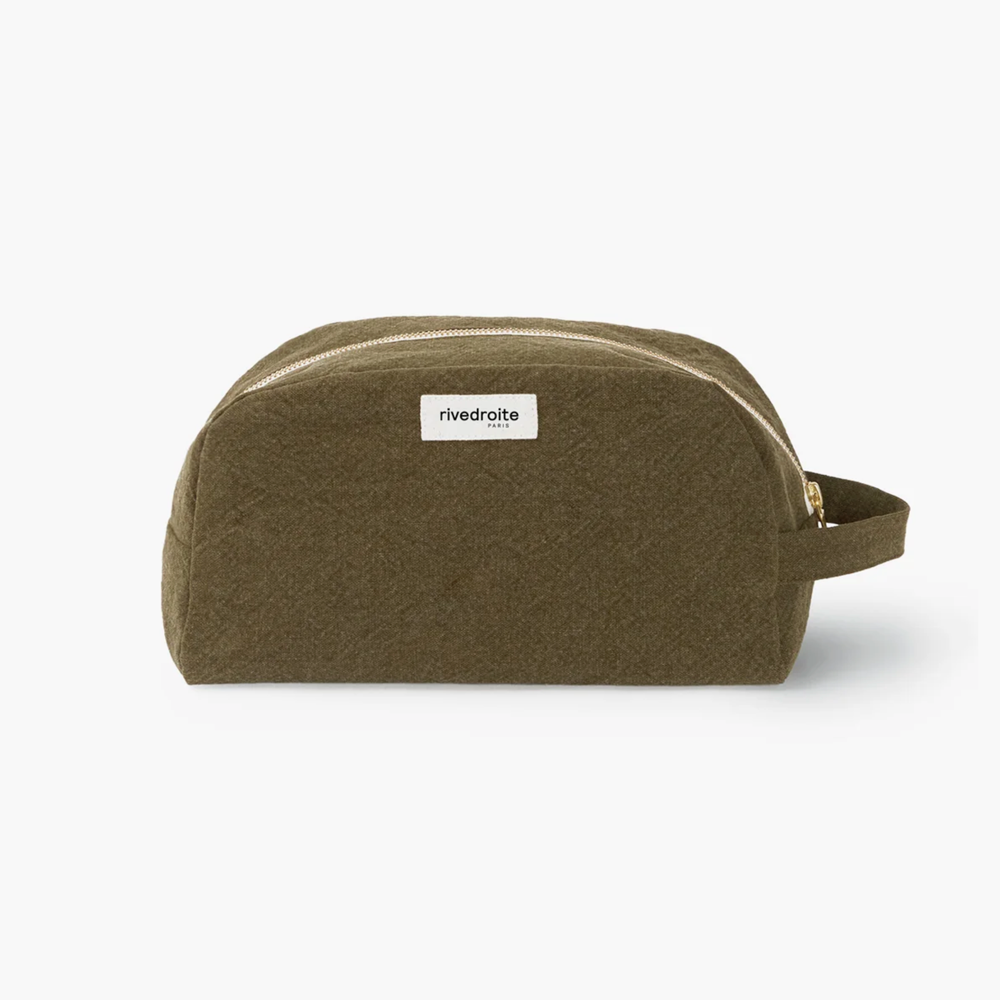 Rive Droite Hermel Cotton Canvas Toiletry Bag - Olive