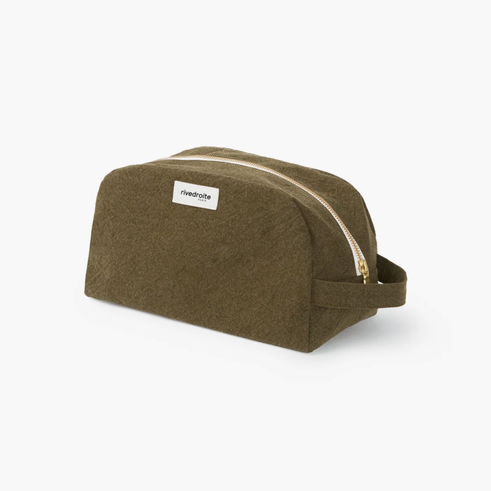 Rive Droite Hermel Cotton Canvas Toiletry Bag - Olive