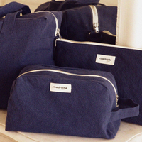 Rive Droite Hermel Cotton Canvas Toiletry Bag - Midnight Blue