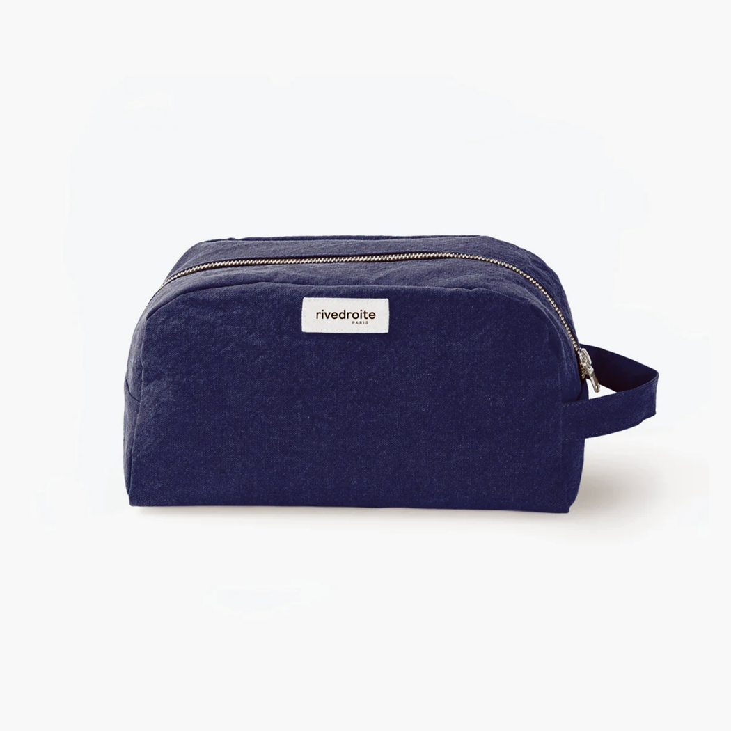 Rive Droite Hermel Cotton Canvas Toiletry Bag - Midnight Blue