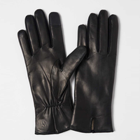 Handsome Stockholm - Essentials Black Womens Leather Gloves