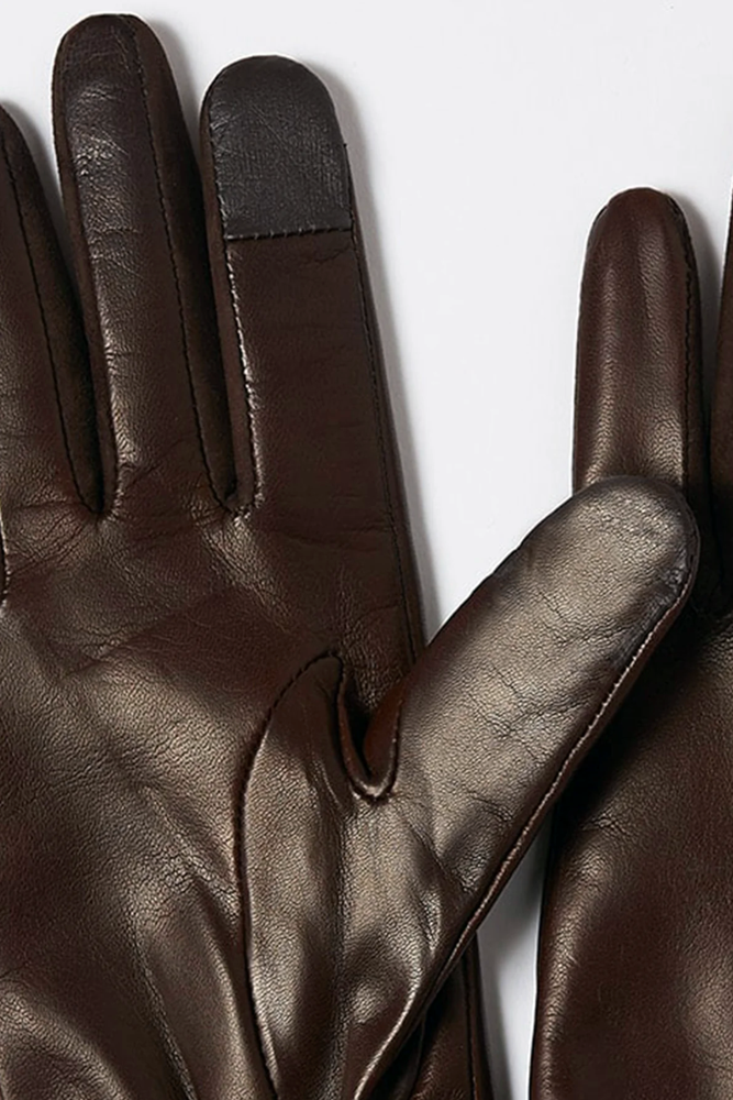 Essentials London Tan Womens Leather Gloves