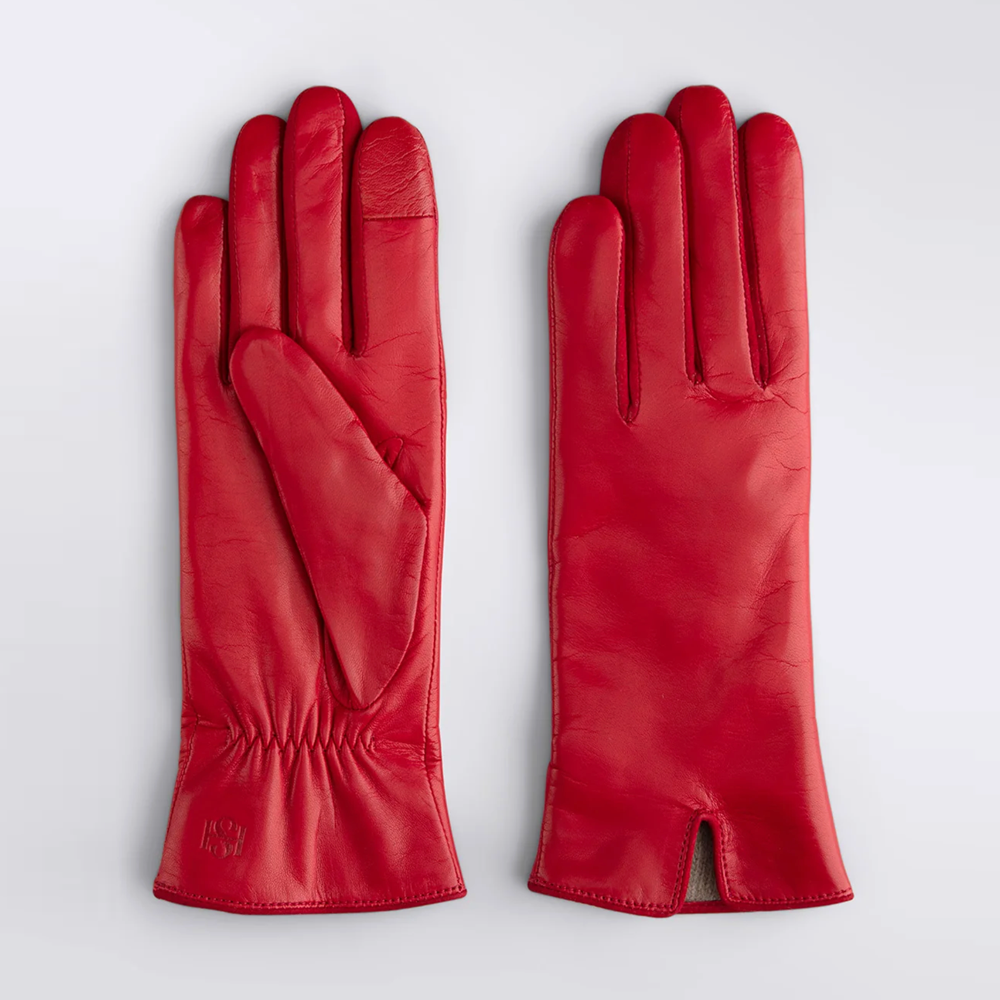 Handsome Stockholm - Essentials Red Womens Leather Gloves