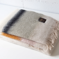 Mantas Ezcaray Serenity No. 32 Striped Mohair Throw - 130 x 200 cm