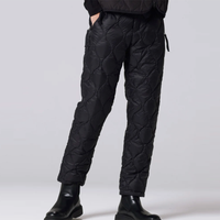 TAION Unisex Military Soft Shell Tapered Down Pants - Black