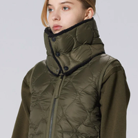 TAION Soft Shell Military Reversible Down Neck Warmer - Olive Green