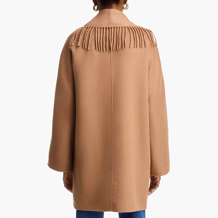 Rails Hugo Fringed Wool-Blend Coat - Camel - Womens