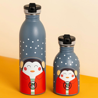 Kids Steel Water Bottle 500 ml - Happy Penguin