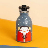 Kids Steel Water Bottle 250 ml - Happy Penguin