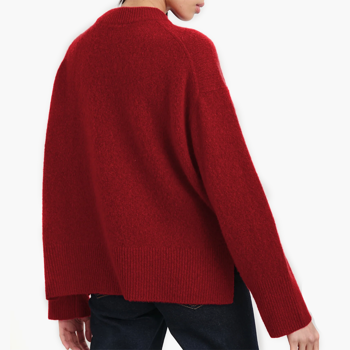 Rails Miranda Merlot Red Cashmere / Silk Crewneck Sweater