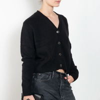 LISA YANG Marionette Black Cashmere/Silk Cardigan