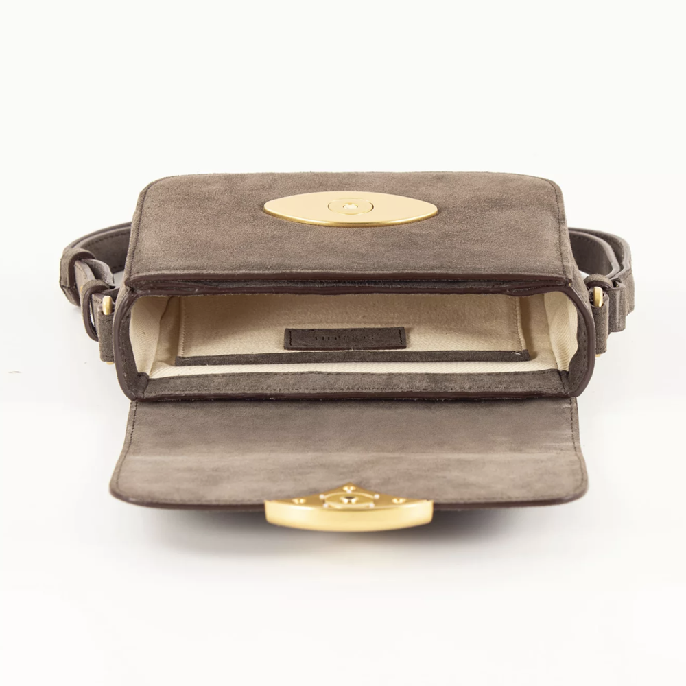 Diviluz Mimo Grey Suede Handbag