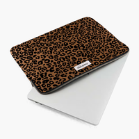 Vivienne - Leopard Recycled Cotton Canvas Laptop Case -  13/14"