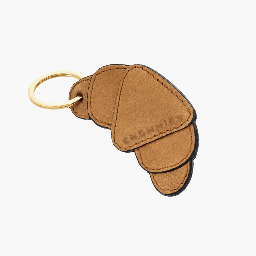 Croissant Leather Keyring by Chommies