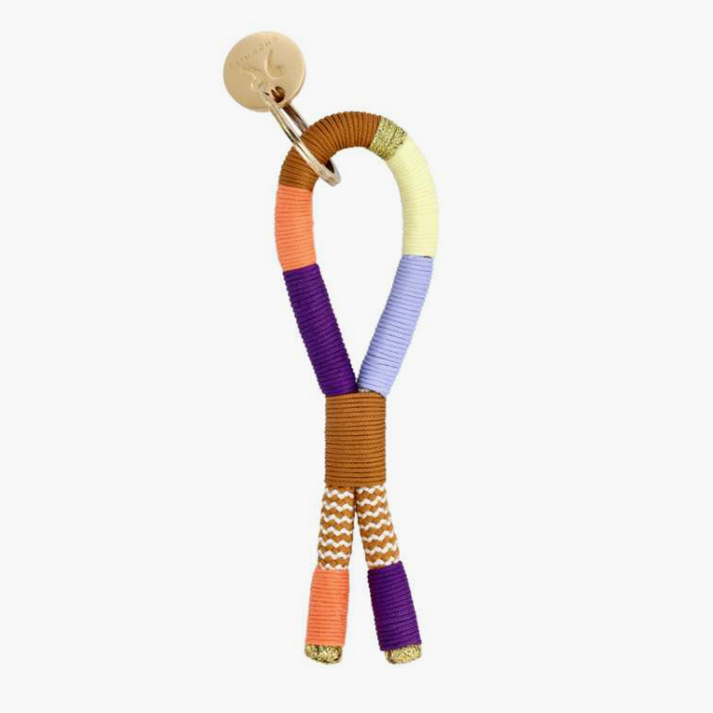 Multicolor Rope Loop Keyring - Summer Sand