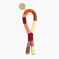 Chommies Multicolor Rope Loop Keyring - Burgundy