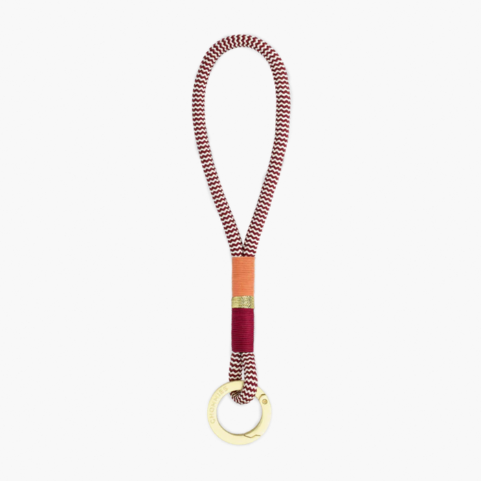 Chommies Multicolor Rope Sports Keyring - Burgundy