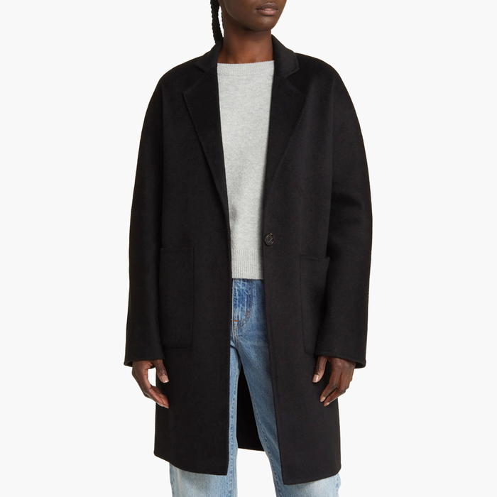 Rails Everest Black wool blend trench coat