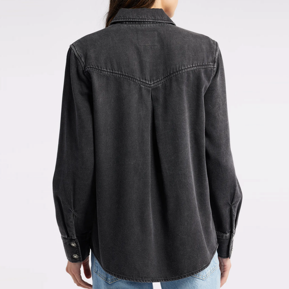 Rails August Faded Black Denim Shirt Jacket