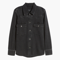 Rails August Faded Black Denim Shirt Jacket