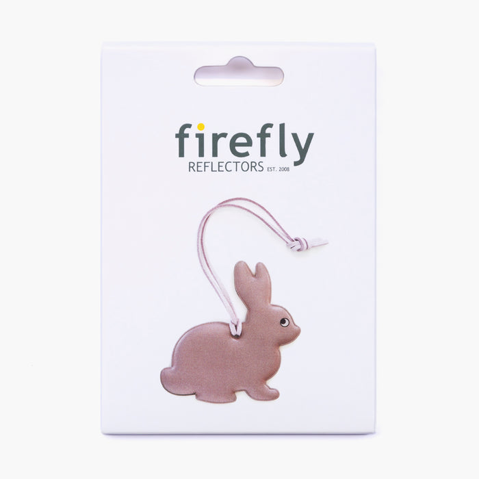 FIREFLY Pink Bunny Soft Shape Reflective Bag Charm