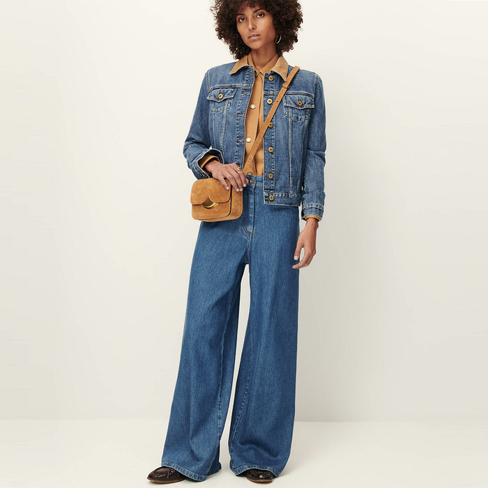 Sessùn Dalt Flared Wide-Leg Jeans - Denim Blue