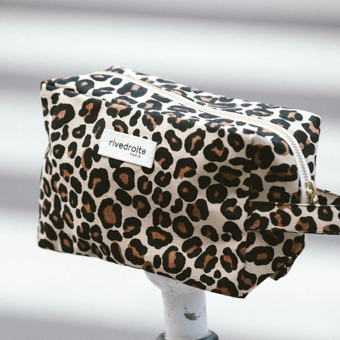 Rive Droite Tournelles XL Light Leopard Print Toiletry Bag 