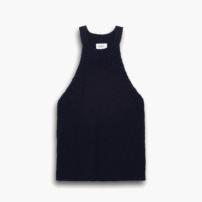 HARTFORD Navy Knit Halter Neck Top