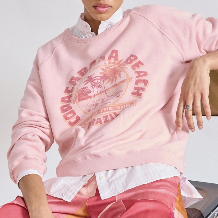 HARTFORD 'Copacabana' Print Pink Super Soft Sweatshirt