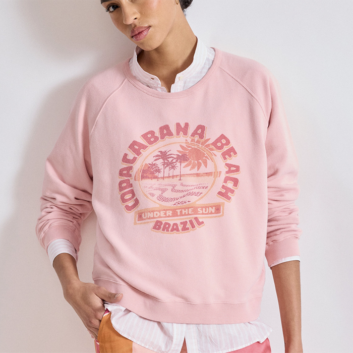 HARTFORD 'Copacabana' Print Pink Super Soft Sweatshirt