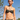 Bohodot - Olive & Black Stripes Glittery Lurex Bikini