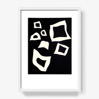 Jean ARP 'Constellations – 7 blanches sur noir' Art Print from Galerie Maeght