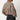 Sessùn 'Cecily' Gingham Check Tie Neck Shirt - Brown/Sand