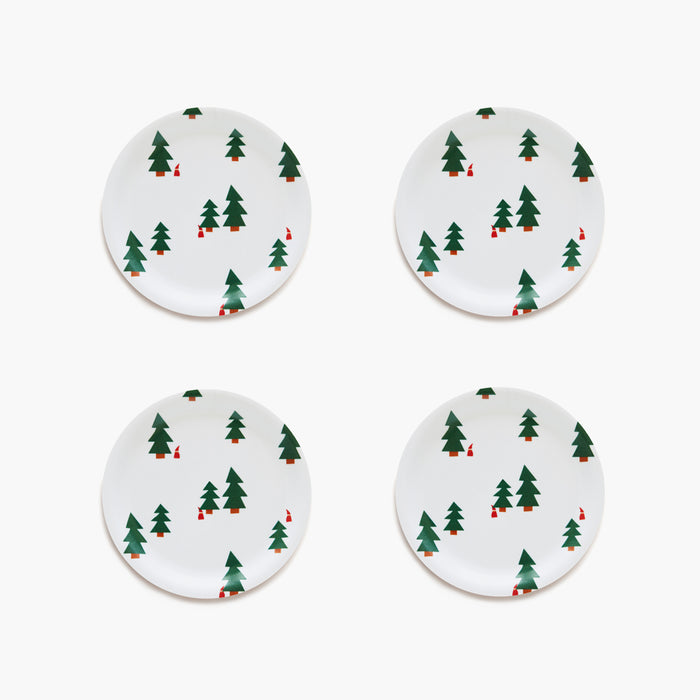 BLU KAT CHRISTMAS FOREST Set of 4 Coasters - 11cm