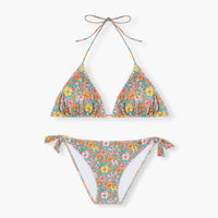 Bohodot Floral Print Triangle Bikini