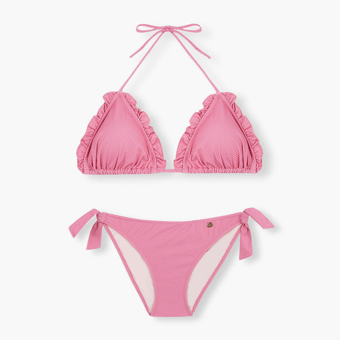 Hot Pink Ruffle Bikini