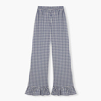 Bohodot Navy/White Gingham Check Cotton Pajama Set