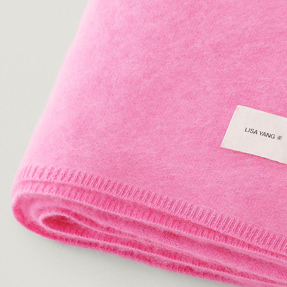 LISA YANG 'Copenhagen' Brushed Cashmere Blanket - Bright Pink