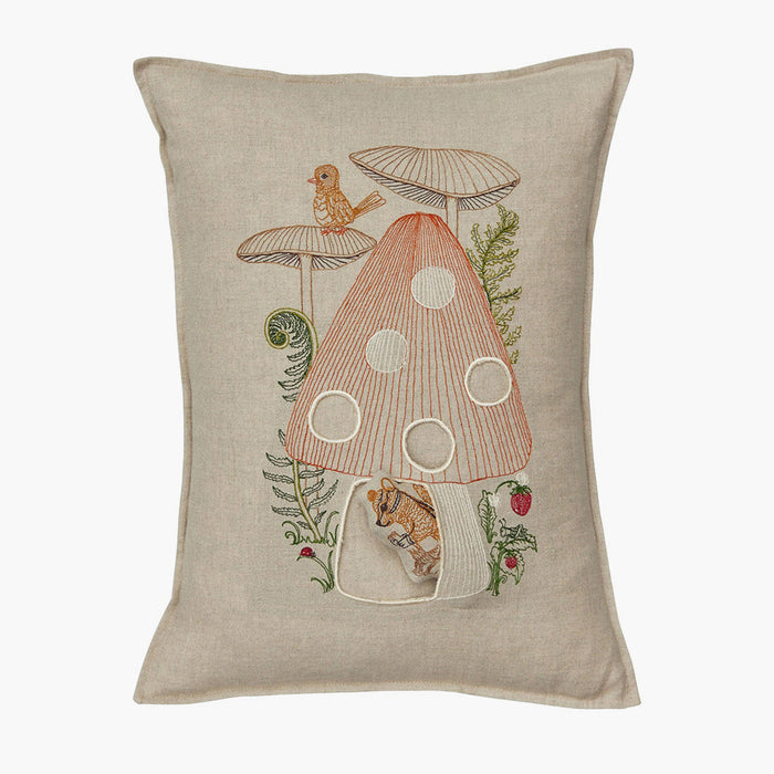 Coral & Tusk - Mushroom House Pocket Linen Cushion