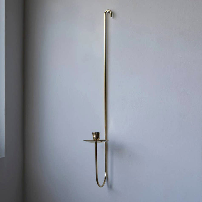 Single Arm Brass Wall Candle Holder