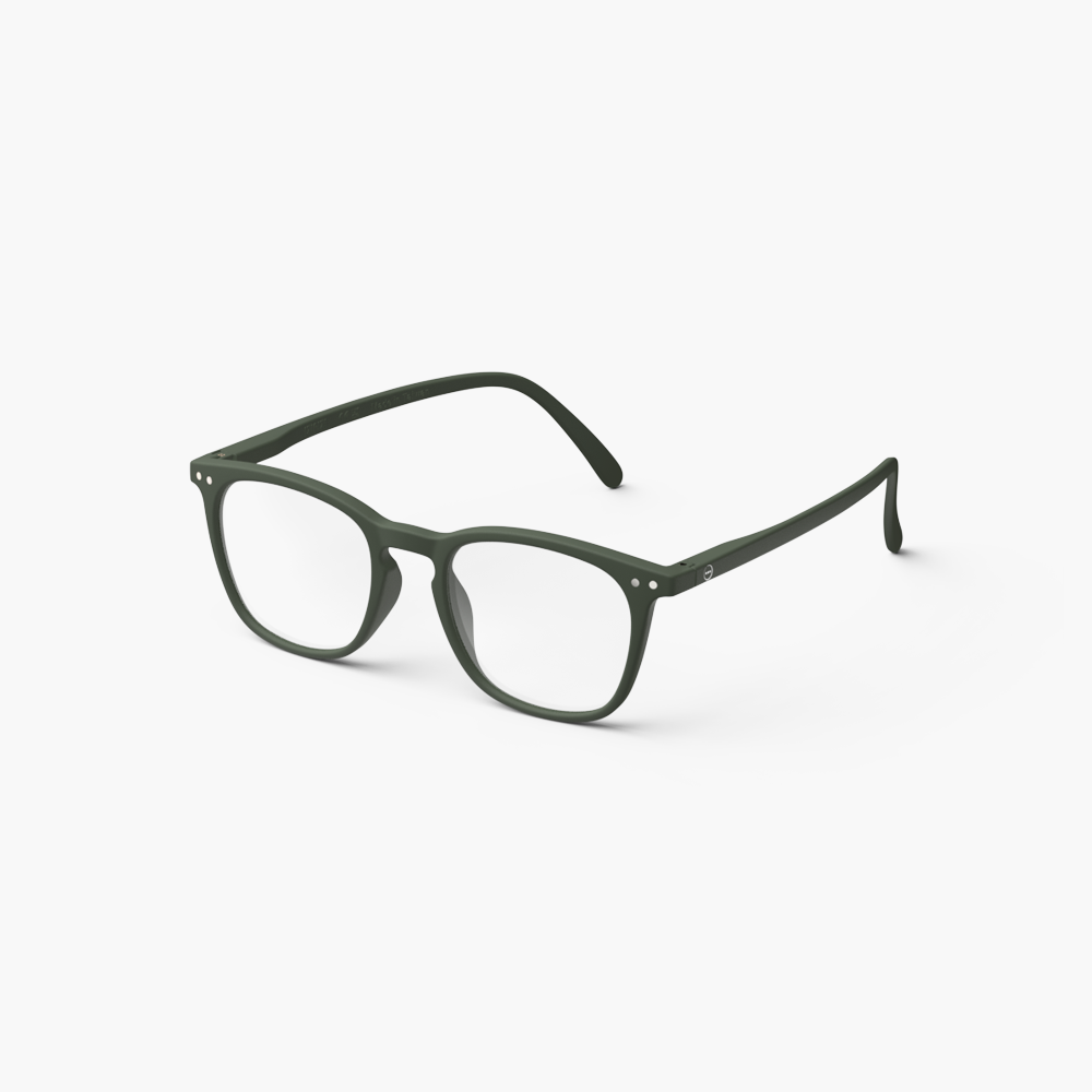 IZIPIZI Trapezoid Kaki Green Reading Glasses - Style E