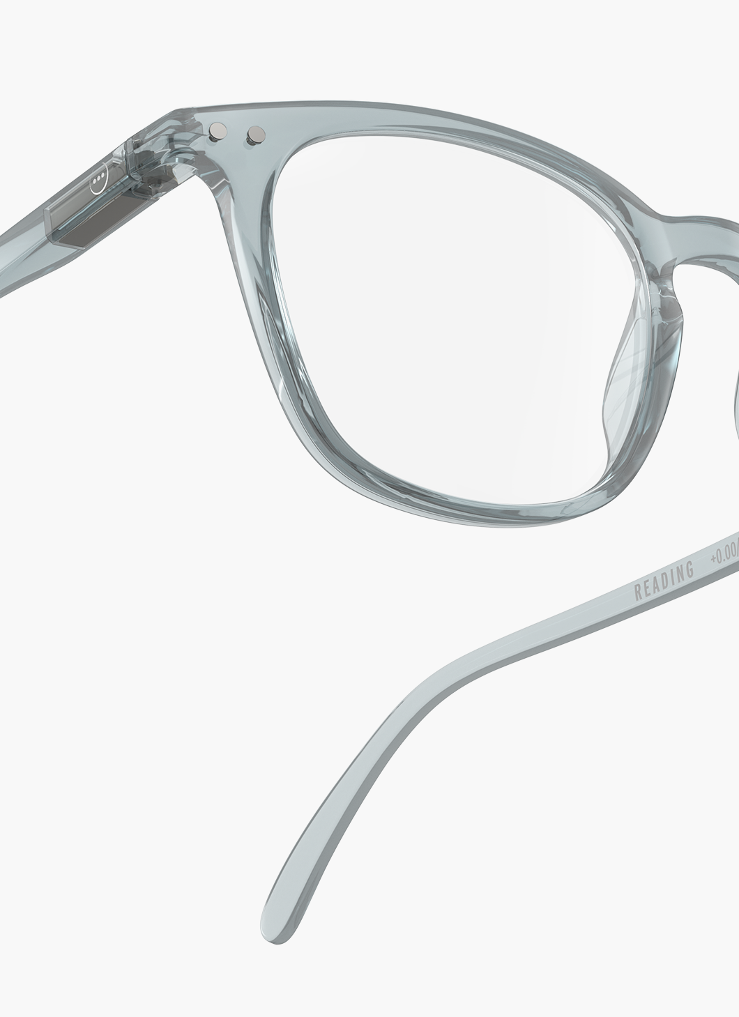 IZIPIZI Trapezoid Frozen Blue Reading Glasses - Style E