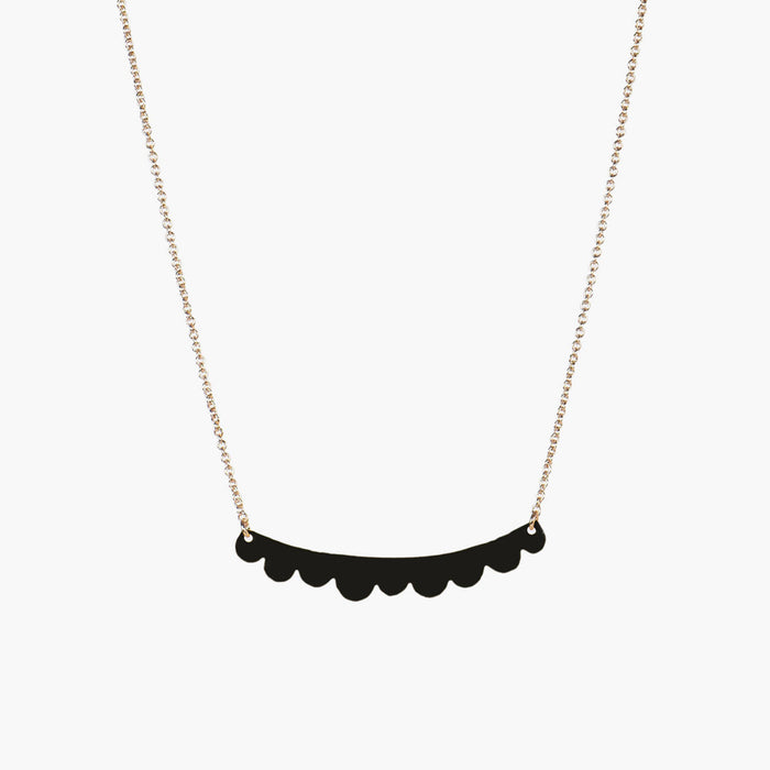 MULBERRY Black Enamel Necklace by Titlee