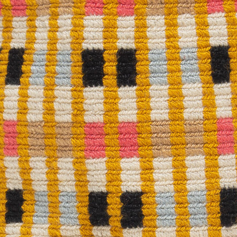 Crochet Crossbody Bucket Bag M - Yellow & Black