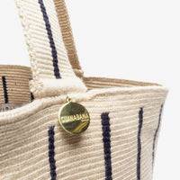 Guanabana Crochet Tote Bag - Beige & Navy