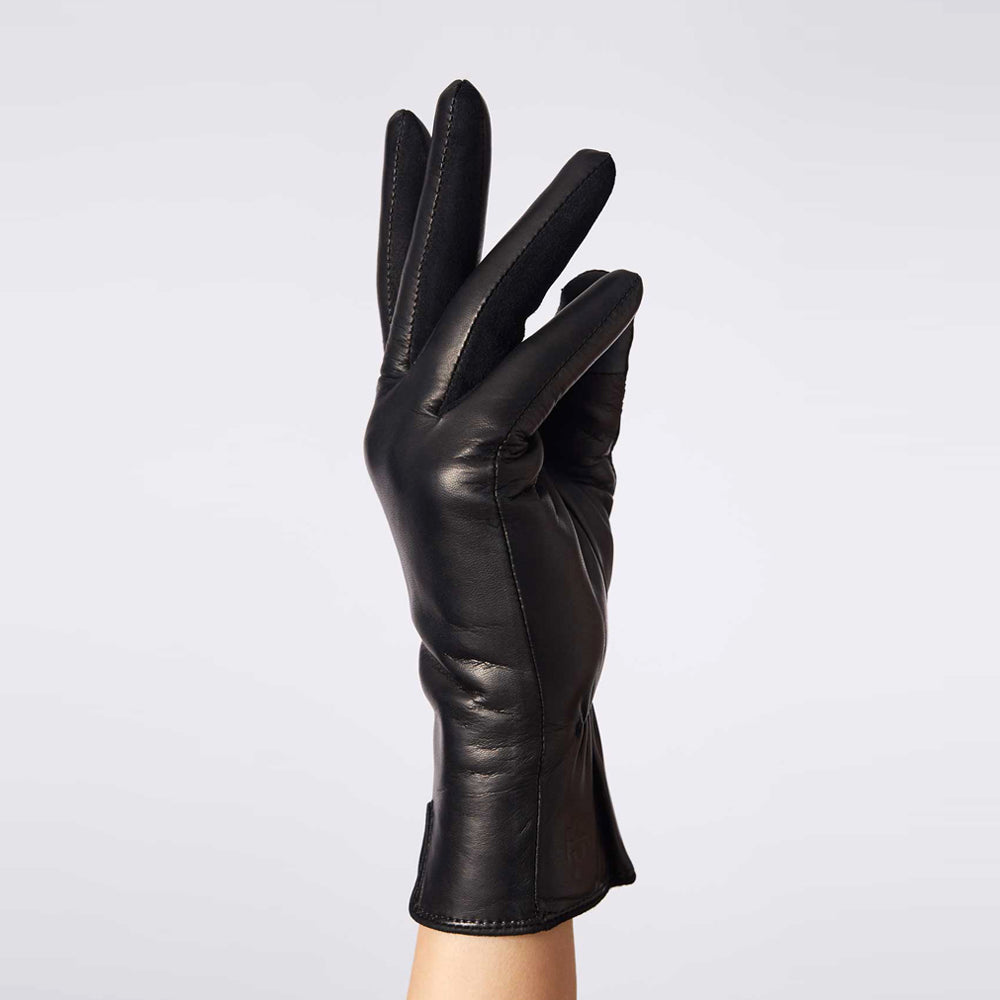 Handsome Stockholm - Essentials Black Womens Leather Gloves