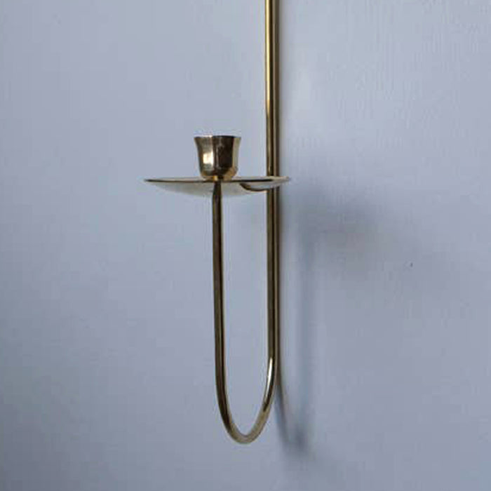 Single Arm Brass Wall Candle Holder