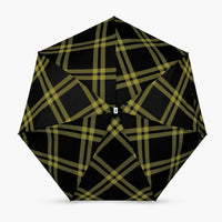 ALWYN Tweed folding compact umbrella - Black + Yellow