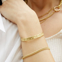 BY1OAK Friends Forever Gold Lock Bracelet