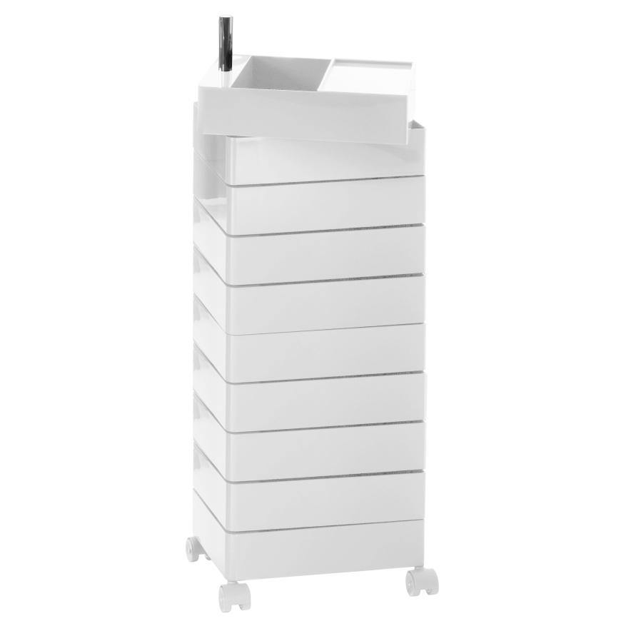 360° Container with 10 drawers in white- BLU KAT